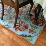 dining room rug aqua floral wm